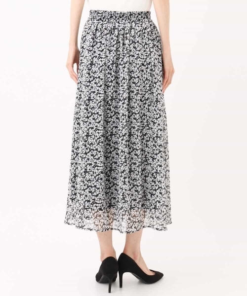 MK MICHEL KLEIN(エムケーミッシェルクラン)の「小花柄シフォンスカート/洗える(スカート・レディース・ライトイエロー/ブラック・38)」の20枚目の写真