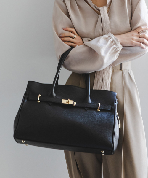 MILOS（ミロス）の「《追加》MILOS/ミロス 金具付きショルダー2（ショルダーバッグ・レディース・ベージュ/ブラック・FREE）」の2枚目の写真