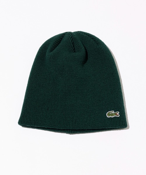 LACOSTE（ラコステ）の「【LACOSTE】KNIT BEANIE（ニットキャップ/ビーニー・メンズ・パープル/ネイビー/ベージュ/ブラック/グレー/グリーン・FREE）」の4枚目の写真