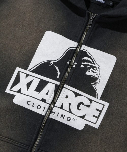 DISCHARGE PRINTED OG ZIP HOODED SWEATSHIRT（パーカー