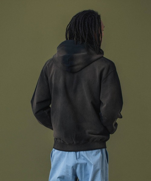 DISCHARGE PRINTED OG ZIP HOODED SWEATSHIRT（パーカー