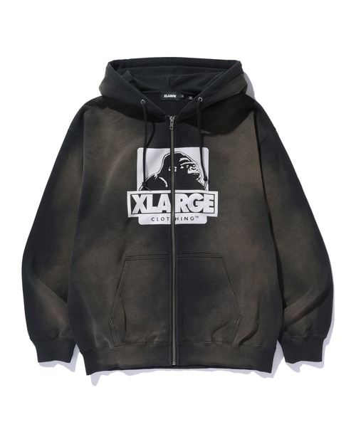DISCHARGE PRINTED OG ZIP HOODED SWEATSHIRT（パーカー