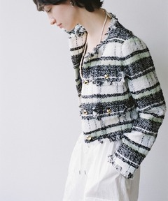 ＊Web完売品＊ SNIDEL ツイードジャケット セール】ツイードジャケット（ノーカラージャケット）｜SNIDEL