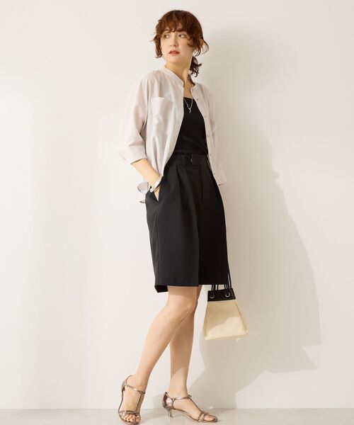 AMERICAN HOLIC(アメリカンホリック)の「接触冷感Wポケット5分袖ショートシャツ(シャツ/ブラウス・レディース・ライトグレー/キャメル/ダークブラウン/サックスブルー・M/L)」の16枚目の写真
