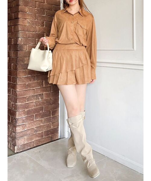 dazzlin（ダズリン）の「チェックオーバーアソートシャツ（シャツ/ブラウス・レディース・アイボリー/キャメル/ブラウン・FREE）」の14枚目の写真