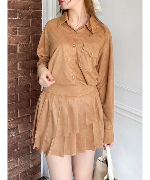 dazzlin（ダズリン）の「チェックオーバーアソートシャツ（シャツ/ブラウス・レディース・アイボリー/キャメル/ブラウン・FREE）」の15枚目の写真