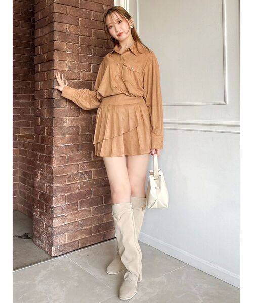 dazzlin（ダズリン）の「チェックオーバーアソートシャツ（シャツ/ブラウス・レディース・アイボリー/キャメル/ブラウン・FREE）」の18枚目の写真