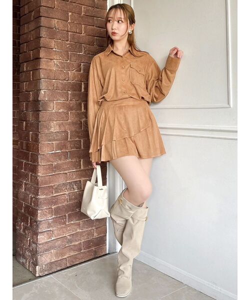 dazzlin（ダズリン）の「チェックオーバーアソートシャツ（シャツ/ブラウス・レディース・アイボリー/キャメル/ブラウン・FREE）」の20枚目の写真