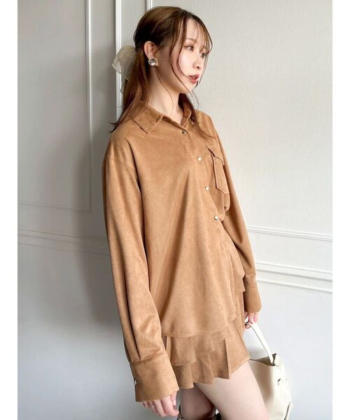 dazzlin（ダズリン）の「チェックオーバーアソートシャツ（シャツ/ブラウス・レディース・アイボリー/キャメル/ブラウン・FREE）」の22枚目の写真