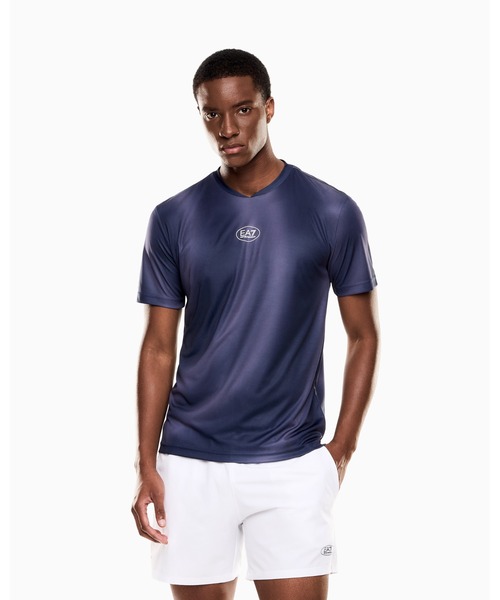 tシャツ 「エンポリオ アルマーニ EA7」Tennis Pro クルーネックTシャツ VENTUS7テクニカルファブリック レディース EA7 tシャツ 「エンポリオ アルマーニ EA7」Tennis Pro クルー