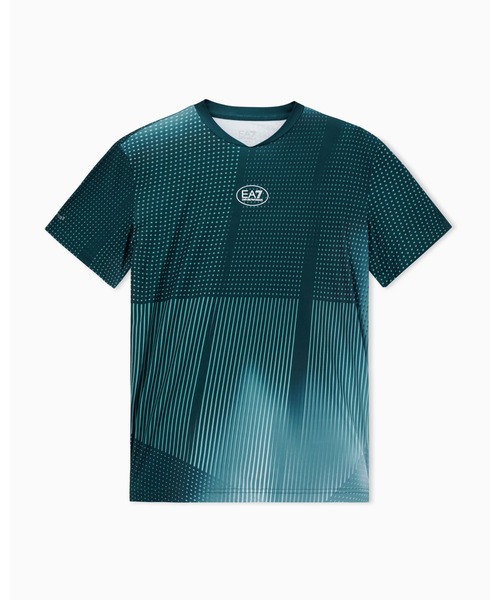 EMPORIO ARMANI EA7(エンポリオアルマーニイーエーセブン)の「【エンポリオ アルマーニ EA7】Tennis Pro クルーネックTシャツ VENTUS7テクニカルファブリック(Tシャツ/カットソー・メンズ・ネイビー/グリーン・LARGE/MEDIUM/SMALL/X-LARGE/X-SMALL/XX-LARGE)」の3枚目の写真