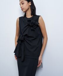 LANVIN en Bleu | サマーウールノットリボンブラウス(シャツ/ブラウス)