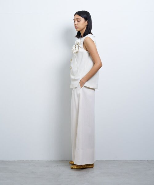 LANVIN en Bleu（ランバンオンブルー）の「サマーウールノットリボンブラウス（シャツ/ブラウス・レディース・オフホワイト/ネイビー・38）」の12枚目の写真