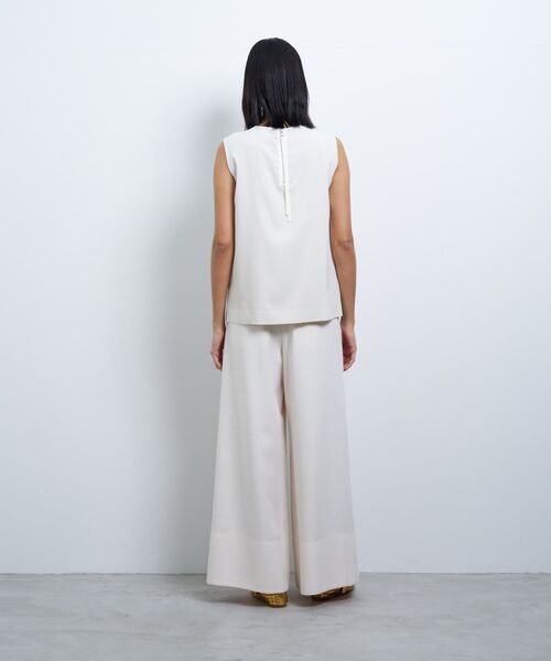 LANVIN en Bleu（ランバンオンブルー）の「サマーウールノットリボンブラウス（シャツ/ブラウス・レディース・オフホワイト/ネイビー・38）」の14枚目の写真