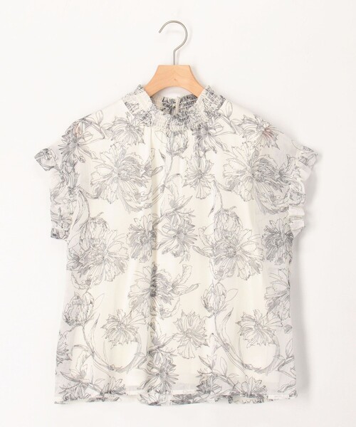MICO COULIER（ミコクリエ）の「線画フラワープリントブラウス（シャツ/ブラウス・レディース・ホワイト系その他/ブラック系その他・38）」の17枚目の写真