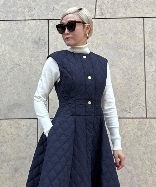 ジェンヌJENNE ２WAY機能綿キルティングジレワンピース 2WAY機能綿キルティングジレワンピース｜JENNE(ジェンヌ)公式通販