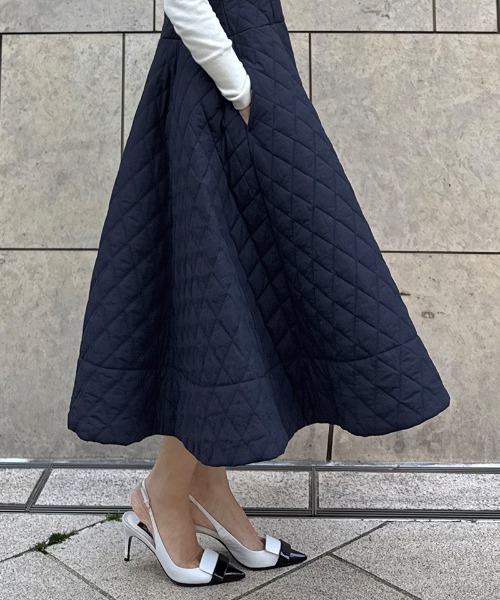 セール】2WAY機能綿キルティングジレワンピース（ワンピース）｜JENNE