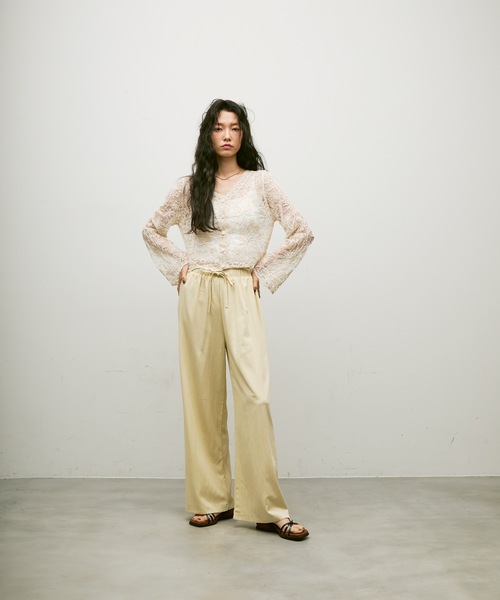 Lutim by u(ルチバイユー)の「Embroidery tulle cardigan / エンブロイダリーチュールカーディガン(カーディガン/ボレロ・レディース・ベージュ/ホワイト・FREE)」の20枚目の写真