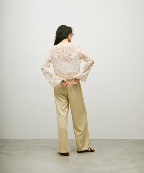 Lutim by u(ルチバイユー)の「Embroidery tulle cardigan / エンブロイダリーチュールカーディガン(カーディガン/ボレロ・レディース・ベージュ/ホワイト・FREE)」の21枚目の写真