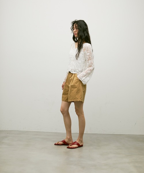 Lutim by u(ルチバイユー)の「Embroidery tulle cardigan / エンブロイダリーチュールカーディガン(カーディガン/ボレロ・レディース・ベージュ/ホワイト・FREE)」の7枚目の写真