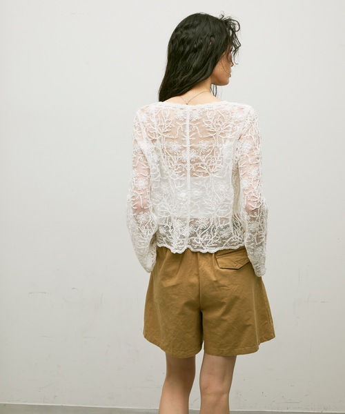 Embroidery tulle cardigan / エンブロイダリーチュール