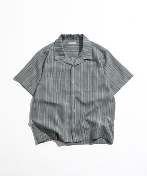 ACミラン ABBIATI 32 長袖シャツ グレー FADE WASH CUFFS OPEN EMBROIDERY T-SHIRT/フェイドウォッシュ
