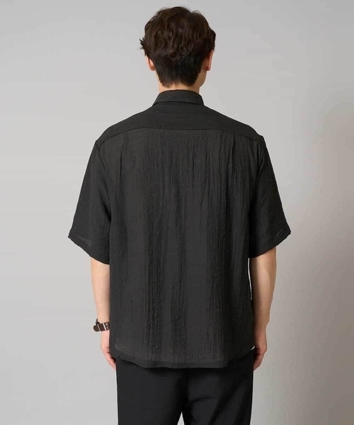 a.v.v（アーヴェヴェ）の「【接触冷感】ワッシャーシアーワイドシルエットシャツ（シャツ/ブラウス・メンズ・ブラック/ダークオレンジ・46/48/50）」の18枚目の写真