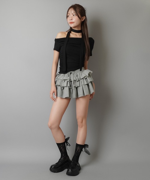 SPINNS(スピンズ)の「ガーリークルーソックス/レースチュール(ソックス/靴下・レディース・ホワイト/ブラック・ONESIZE)」の9枚目の写真