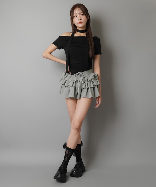 SPINNS(スピンズ)の「ガーリークルーソックス/レースチュール(ソックス/靴下・レディース・ホワイト/ブラック・ONESIZE)」の10枚目の写真