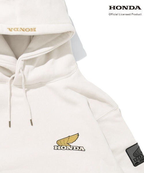 KRIFF MAYER(クリフメイヤー)の「【Unisex・ピグメント加工】HONDAコラボパーカー(WING)(スウェット・メンズ・レッド/チャコール/グレー/ナチュラル・X-LARGE/LARGE/MEDIUM)」の3枚目の写真