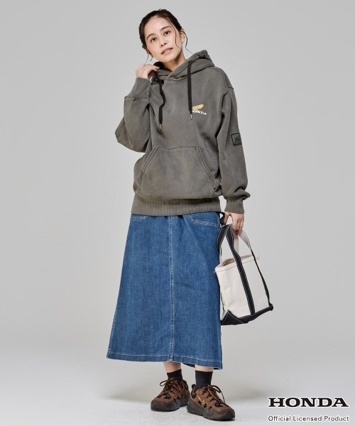 KRIFF MAYER(クリフメイヤー)の「【Unisex・ピグメント加工】HONDAコラボパーカー(WING)(スウェット・メンズ・レッド/チャコール/グレー/ナチュラル・X-LARGE/LARGE/MEDIUM)」の9枚目の写真