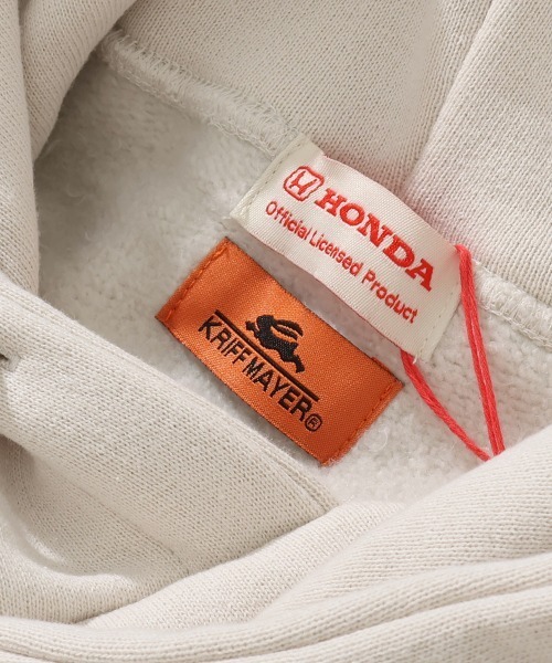 KRIFF MAYER(クリフメイヤー)の「【Unisex・ピグメント加工】HONDAコラボパーカー(WING)(スウェット・メンズ・レッド/チャコール/グレー/ナチュラル・X-LARGE/LARGE/MEDIUM)」の17枚目の写真