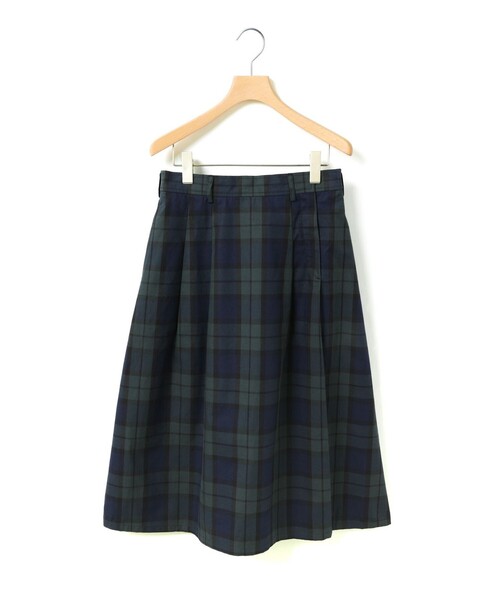 MidiUmi（ミディウミ）の「MidiUmi チェックタックスカート（スカート・レディース・グリーン系その他2/ブラウン/グリーン/ベージュ・FREE）」の4枚目の写真