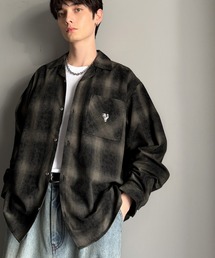 Classical Origin(NVJIW)́yClassical OriginzR̂̃JbR悳BBe[W`FbNI[vJ[Vcij/Vintage-style check pattern open collar shirt(Vc/uEX)