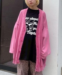 PIGMENT DAMAGE KNIT カーディガン