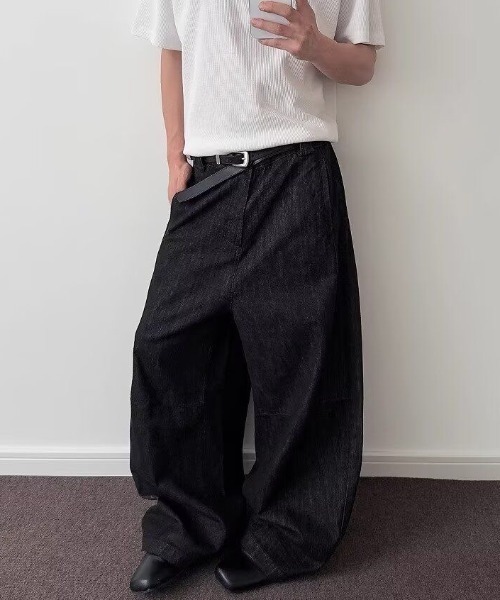 セール】極太ワイドバルーンデニムパンツ（デニムパンツ
