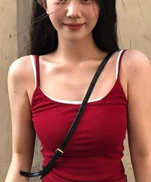 MEMECLE（メメクル）の「【 MEMECLE / メメクル 】カップ付き フェイクレイヤードキャミソール（キャミソール）」