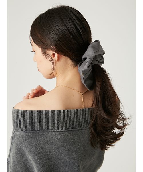 FRAY I.D（フレイアイディー）の「バリエーションビッグシュシュ（シュシュ・レディース・ブラウン/ブラック/グレー・F）」の13枚目の写真