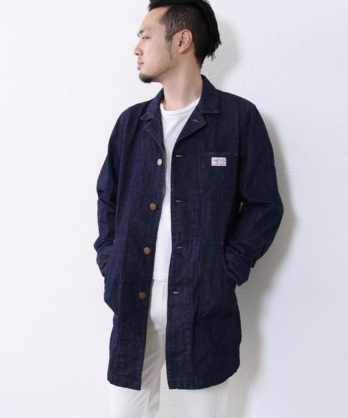coen(コーエン)の「SMITH別注デニムショップコート(その他アウター・メンズ・インディゴブルー・LARGE/MEDIUM/X-LARGE/SMALL)」の1枚目の写真