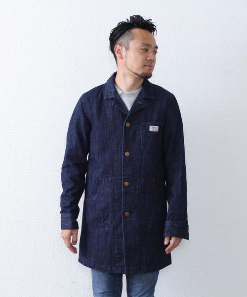 coen(コーエン)の「SMITH別注デニムショップコート(その他アウター・メンズ・インディゴブルー・LARGE/MEDIUM/X-LARGE/SMALL)」の14枚目の写真