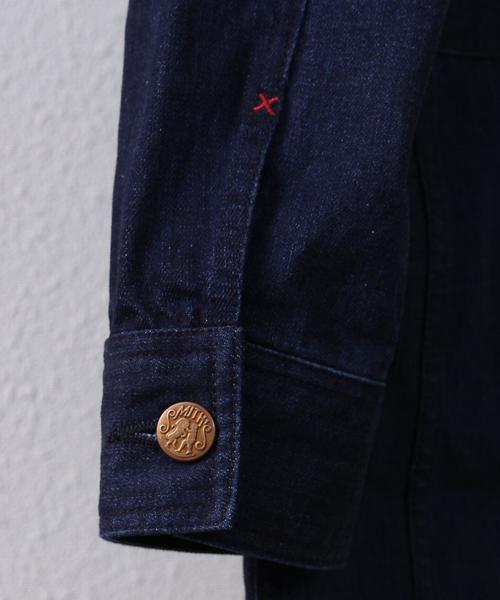 coen(コーエン)の「SMITH別注デニムショップコート(その他アウター・メンズ・インディゴブルー・LARGE/MEDIUM/X-LARGE/SMALL)」の9枚目の写真