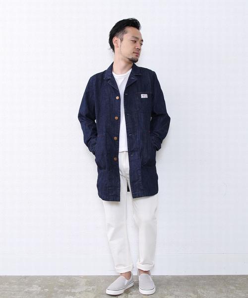 coen(コーエン)の「SMITH別注デニムショップコート(その他アウター・メンズ・インディゴブルー・LARGE/MEDIUM/X-LARGE/SMALL)」の4枚目の写真