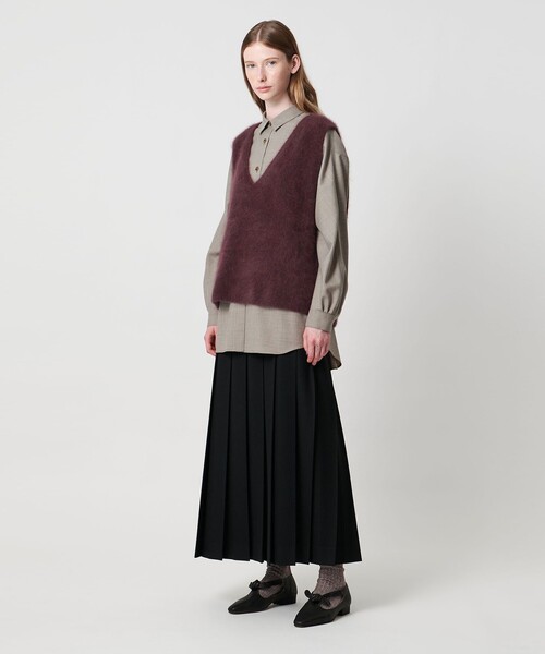 【Steven Alan】今期オーストラリアンウール ミックス ニットベスト セール】＜Steven Alan＞オーストラリアンウール ミックス ニット