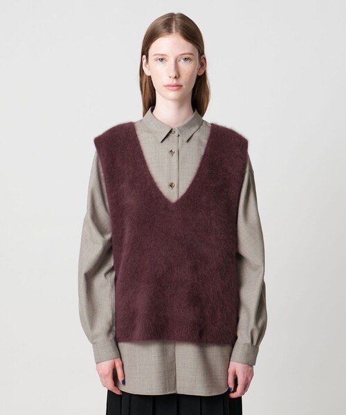 Steven Alan＞オーストラリアンウール ミックス ニットベスト