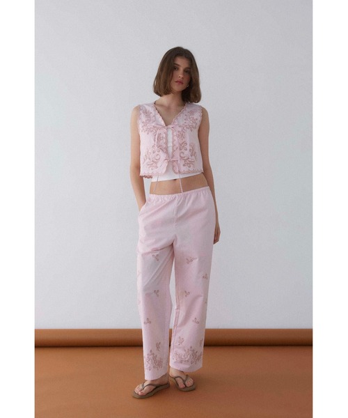 ALEXIA STAM（アリシアスタン）の「Embroidery Cozy Pants /刺繍