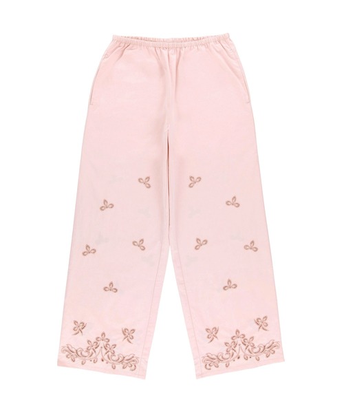 セール】Embroidery Cozy Pants /刺繍リラックスパンツ（その他