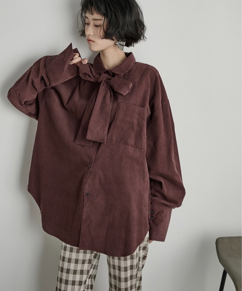 セール】ビッグボウタイシャツ（シャツ/ブラウス）｜THE YOn（ザヨン