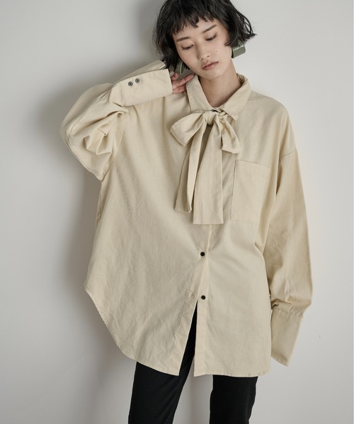 THE YOn（ザヨン）の「ビッグボウタイシャツ（シャツ/ブラウス・レディース・チェック/ボルドー/クリーム・FREE）」の20枚目の写真