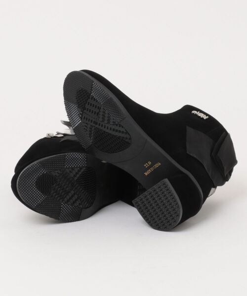 algy（アルジー）の「ALGY シアー素材 透け感リボン ショートブーツ（ブーツ・キッズ・ブラック/ブラック系その他/ライトグレー・20.0cm/21.0cm/22.0cm/23.0cm/24.0cm）」の5枚目の写真