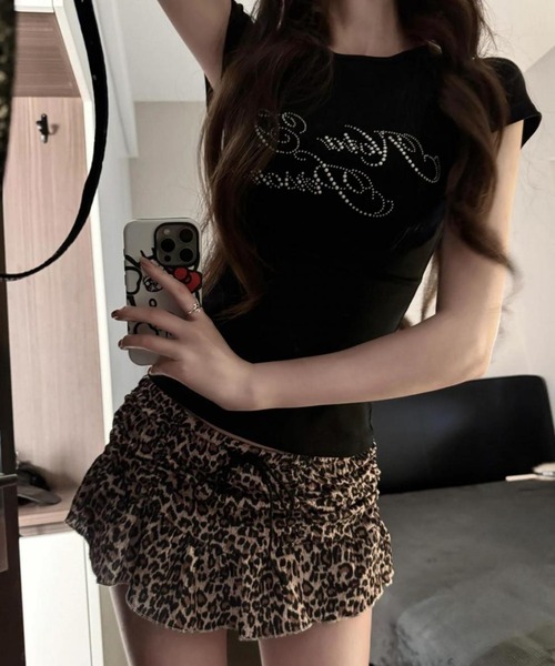 MEMECLE(メメクル)の「【 MEMECLE / メメクル 】ラインストーン ロゴ 半袖Tシャツ(Tシャツ/カットソー・レディース・ホワイト/ブラック・SMALL/MEDIUM)」の14枚目の写真